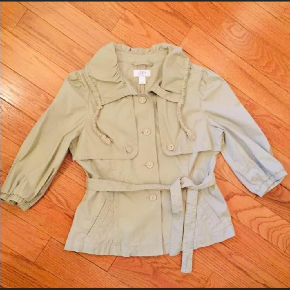 LOFT XSP Khaki 3/4 sleeve jacket